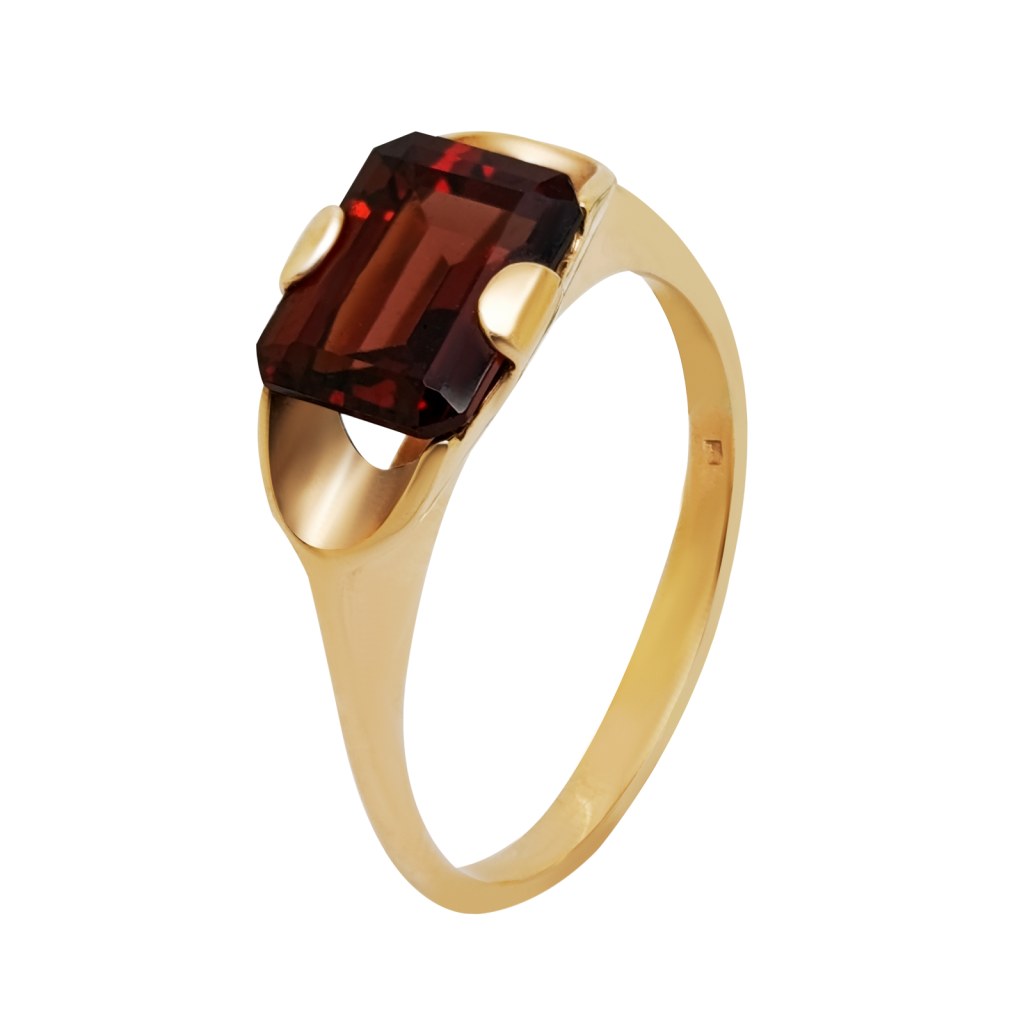 Фото Золотое кольцо Аида с гранатом. со вставками: Гранат: (чистота - 0). 