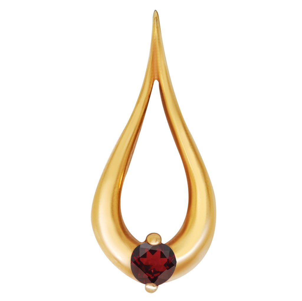 Фото Золотая подвеска Валентинка с гранатом со вставками: Гранат: (Огранка - Круглая, 0,145ct, чистота - 0, размер камня - 3,0). 