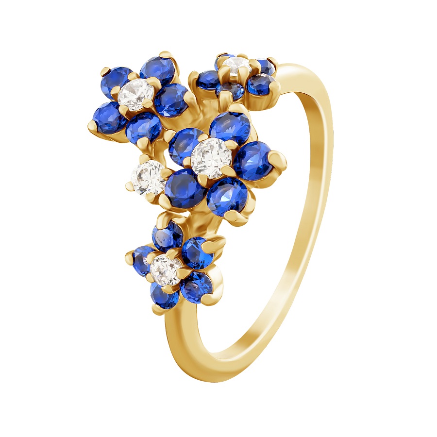 Фото золотое Кольцо Стефани со вставками: Корунд Рубиновый, Фианит: (бесцветный, чистота - 0). , Золотое кольцо Стефани со вставками: Нано-Изумруд, Фианит: (бесцветный, чистота - 0). , Золотое кольцо Стефани со вставками: Нано-Сапфир, Фианит: (бесцветный, чистота - 0). , Золотое кольцо Стефани со вставками: Синтетический Корунд Рубиновый, Фианит: (бесцветный, чистота - 0). , Золотое кольцо Стефани со вставками: Корунд Рубин Синтетический: (красный, чистота - 0). , Фианит: (бесцветный, чистота - 0). , Золотое кольцо Стефани со вставками: Нано-Сапфир: (синий, чистота - 0). , Фианит: (бесцветный, чистота - 0). , Золотое кольцо Стефани со вставками: Нано-Изумруд: (чистота - 0). , Фианит: (бесцветный, чистота - 0). 