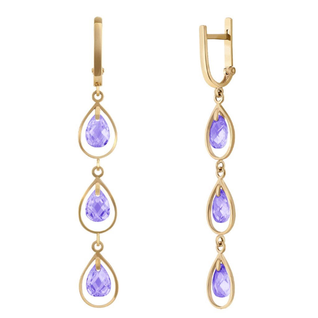 фото и цена Золотые серьги Каскад-3  со вставками: Фианит: (голубой, чистота - 0). , Золотые серьги Каскад-3  со вставками: Фианит: (шампань, чистота - 0). , Золотые серьги Каскад-3  со вставками: Фианит: (бесцветный, чистота - 0). , Золотые серьги Каскад-3  со вставками: Фианит Аметистовый: (чистота - 0). 