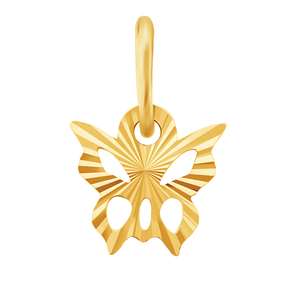 Фото Золотая подвеска Мотылек (малый)