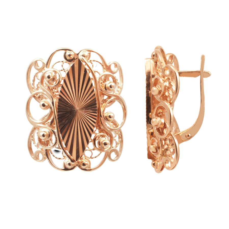 фото золотые Золотые серьги Жабо