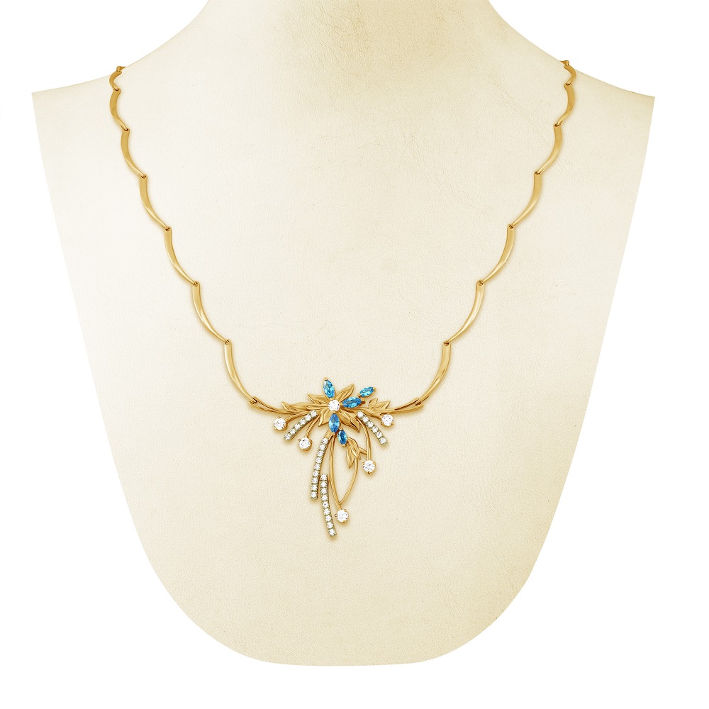 фото ювелирных украшений Золотое колье Ванесса