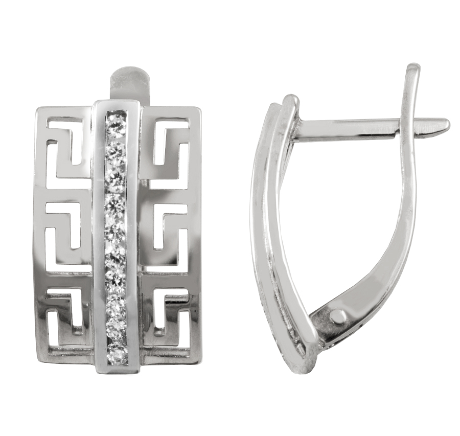 фото и цена Золотые серьги с бриллиантами Троя, Золотые серьги с бриллиантами Троя со вставками: Бриллиант: (Огранка - Круглая, 0,276ct, бесцветный, чистота - 4/5). , Золотые серьги с бриллиантами Троя со вставками: Бриллиант: (Огранка - Круглая, 0,34ct, бесцветный, чистота - 4, 57 грань(ей), размер камня - 1,63-1,65). 