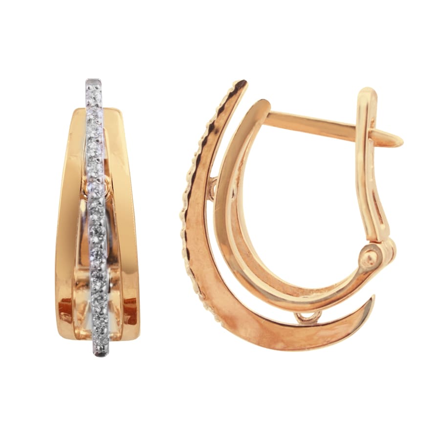 фото и цена Золотые серьги с бриллиантами Визит со вставками: Бриллиант: (Огранка - Круглая, 0,101ct, бесцветный, чистота - 3/5, 57 грань(ей), размер камня - 200-400). , Золотые серьги с бриллиантами Визит со вставками: Бриллиант: (Огранка - Круглая, 0,09ct, бесцветный, чистота - 3, 57 грань(ей), размер камня - 0,9-0,95). 