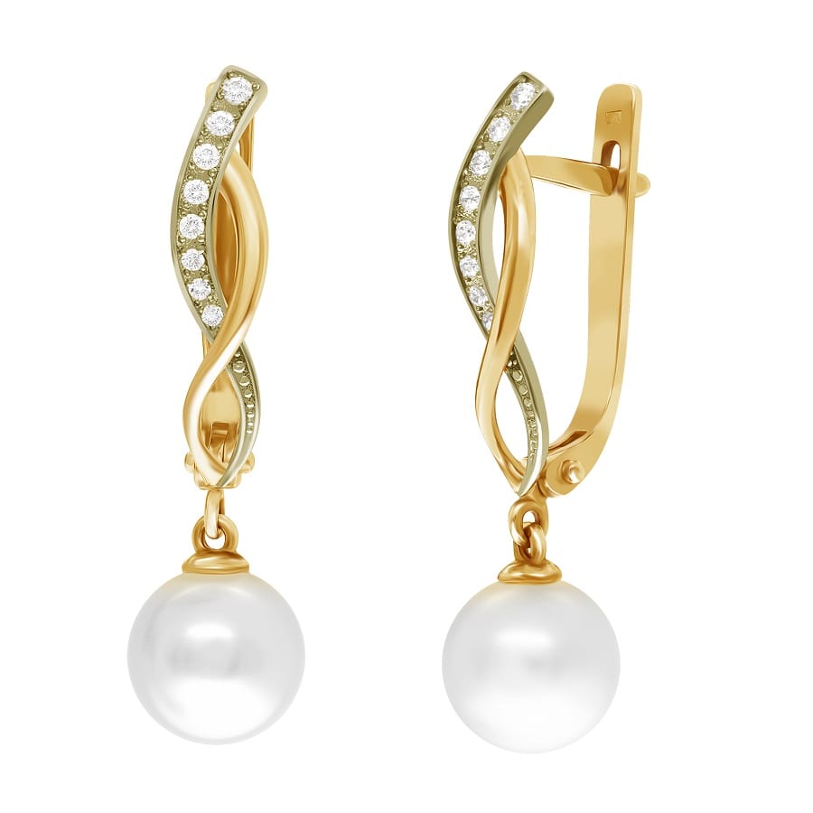 фото и цена Золотые серьги Джуди с жемчугом со вставками: ЖемчугКульти: (чистота - 0). , Фианит: (бесцветный, чистота - 0). , Золотые серьги Джуди с жемчугом со вставками: Жемчуг культивированный: (чистота - 0). , Фианит: (бесцветный, чистота - 0). , Золотые серьги Джуди с жемчугом со вставками: ЖемчугКульти: (бесцветный, чистота - 0). , Фианит: (бесцветный, чистота - 0). 