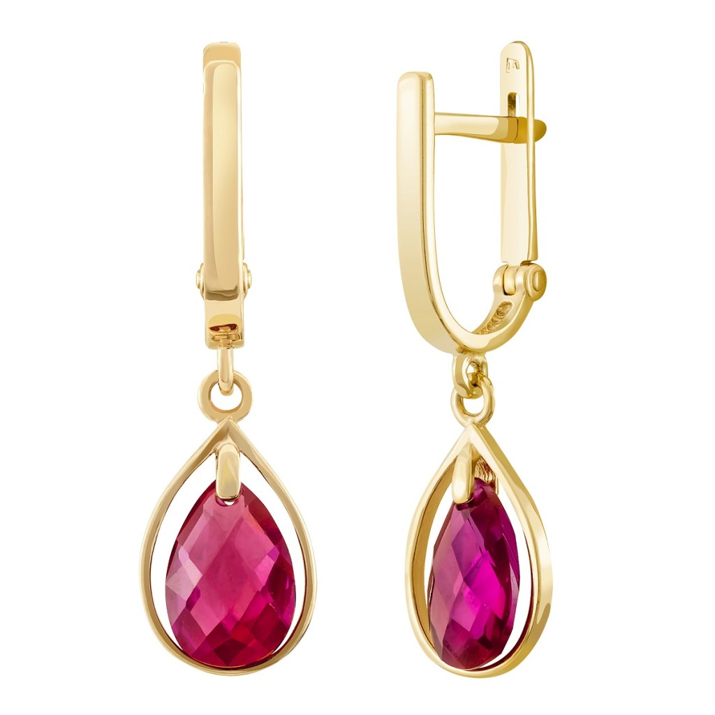 фото и цена Золотые серьги Каскад-1 со вставками: Нано-Изумруд, Золотые серьги Каскад-1 со вставками: Фианит: (бесцветный, чистота - 0). , Золотые серьги Каскад-1 со вставками: Синтетический Корунд Рубиновый, Золотые серьги Каскад-1 со вставками: Фианит: (бесцветный). 