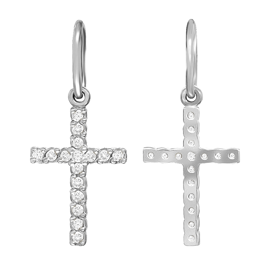 Фото Золотой крест с бриллиантами Римский со вставками: Бриллиант: (Огранка - Круглая, 0,059ct, бесцветный, чистота - 3/5, 57 грань(ей), размер камня - 200-400). , Бриллиант: (Огранка - Круглая, 0,007ct, бесцветный, чистота - 3/5, 57 грань(ей), размер камня - 200-120). , Золотой крест с бриллиантами Римский со вставками: Бриллиант: (Огранка - Круглая, 0,07ct, красный, чистота - 5, 57 грань(ей), размер камня - 1,0-1,07). 