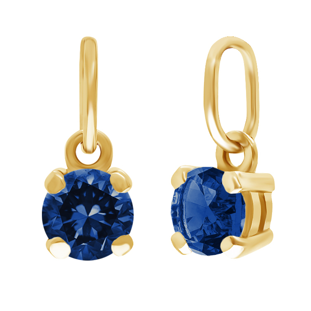 Фото Золотая подвеска Барби со вставками: Фианит: (бесцветный, чистота - 0). , Золотая подвеска Барби со вставками: Фианит: (чистота - 0). 