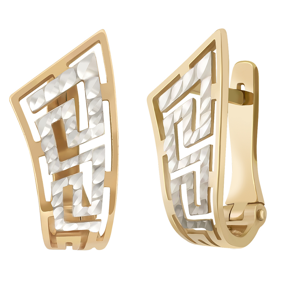 фото и цена Золотые серьги Родос