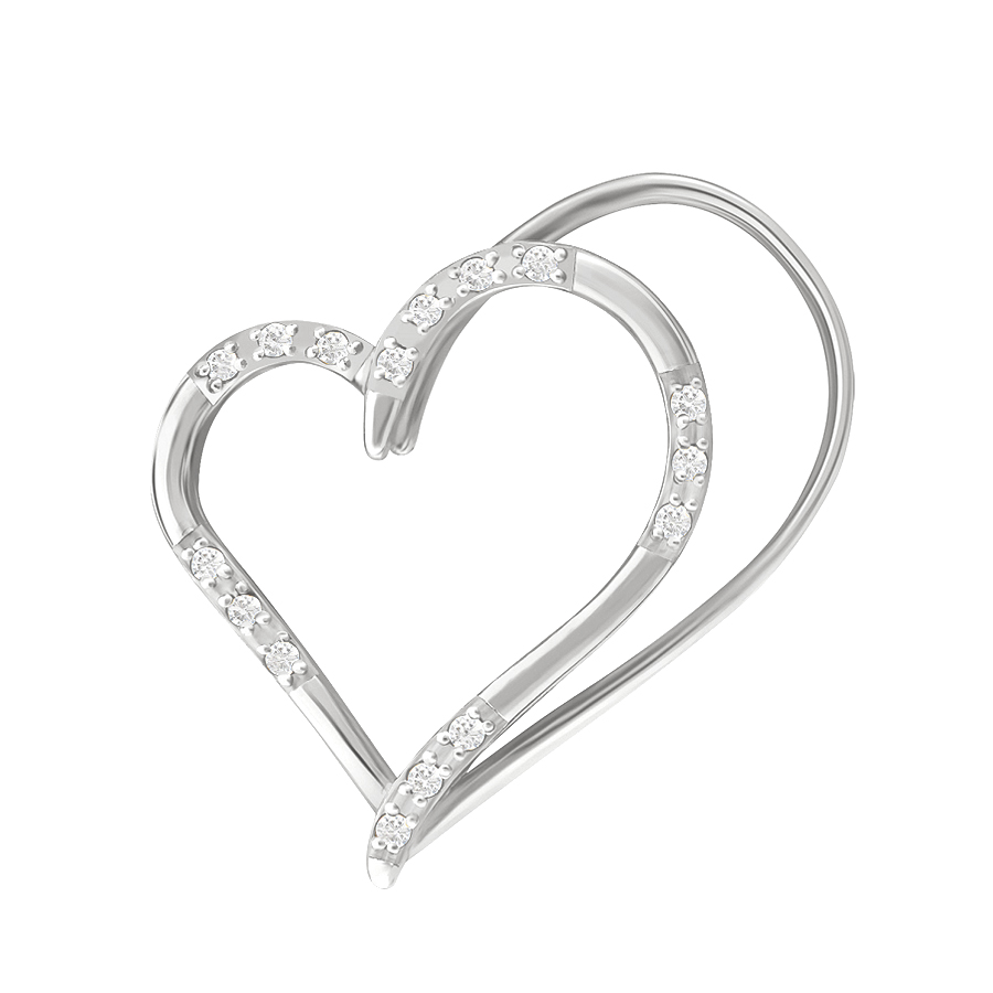 Фото Золотая подвеска с бриллиантами Счастье со вставками: Бриллиант: (Огранка - Круглая, 0,062ct, бесцветный, чистота - 3/5, 57 грань(ей), размер камня - 200-400). , Золотая подвеска с бриллиантами Счастье со вставками: Бриллиант: (Огранка - Круглая, 0,07ct, бесцветный, чистота - 2, 57 грань(ей), размер камня - 1.0-1.05). 