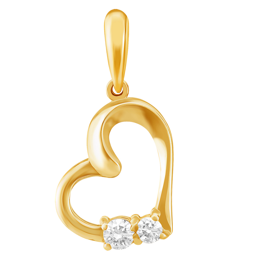 Фото Золотая подвеска Синди  со вставками: Фианит: (бесцветный, чистота - 0). , : (чистота - 0). , Золотая подвеска Синди  со вставками: Фианит: (бесцветный, чистота - 0). 