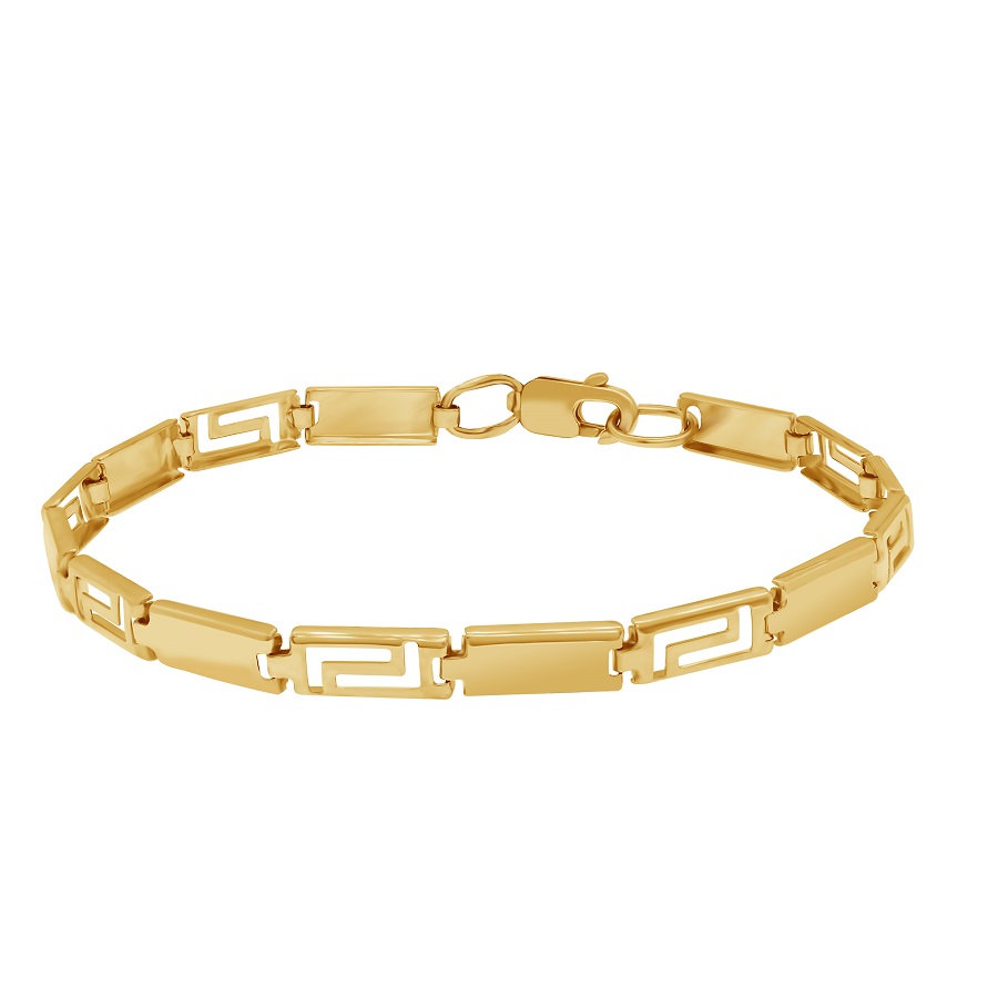 Без вставок фото Золотой браслет Греческий (штамп)