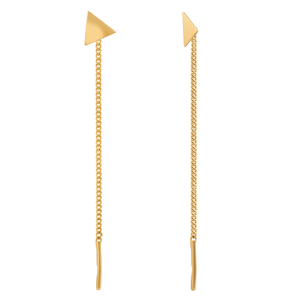 пусеты Золотые пусеты Треугольник