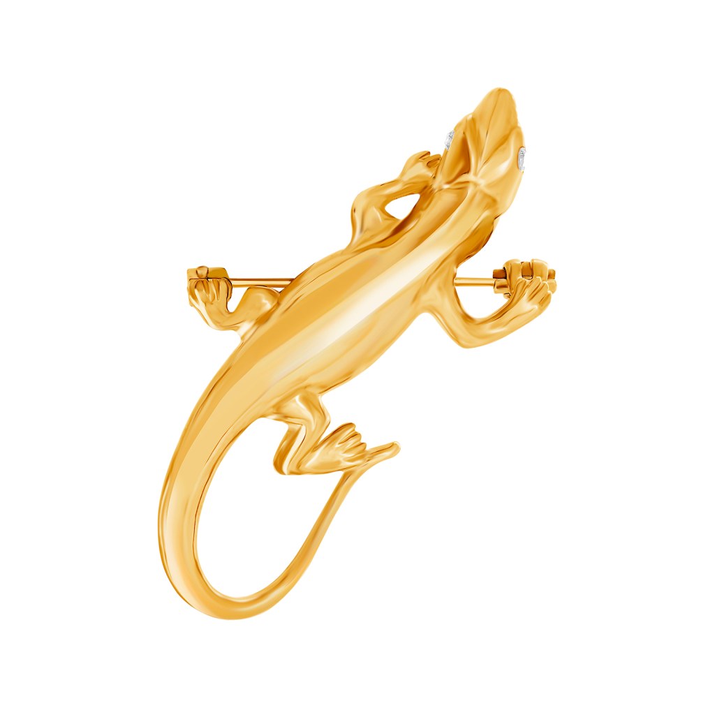 золотые броши и брелки купить брошь саламандра с зелеными глазками из золота 585 пробы.