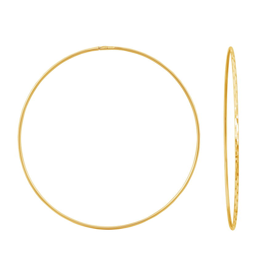 фото и цена Золотые серьги-кольца 7 алм