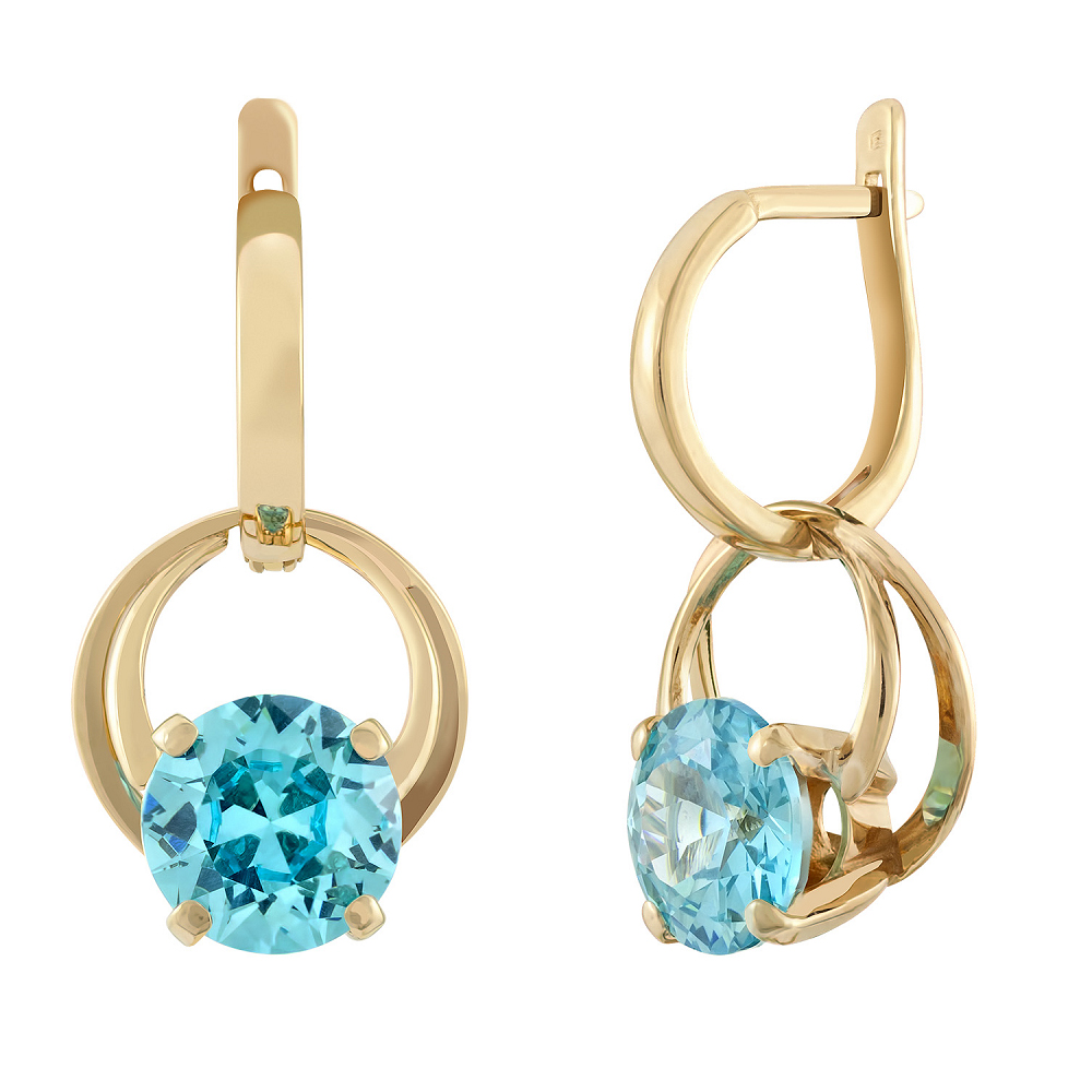 фото и цена Золотые серьги Глория со вставками: Фианит: (бесцветный, чистота - 0). , Золотые серьги Глория со вставками: Фианит: (голубой, чистота - 0). , Золотые серьги Глория со вставками: Нано-Изумруд: (чистота - 0). 