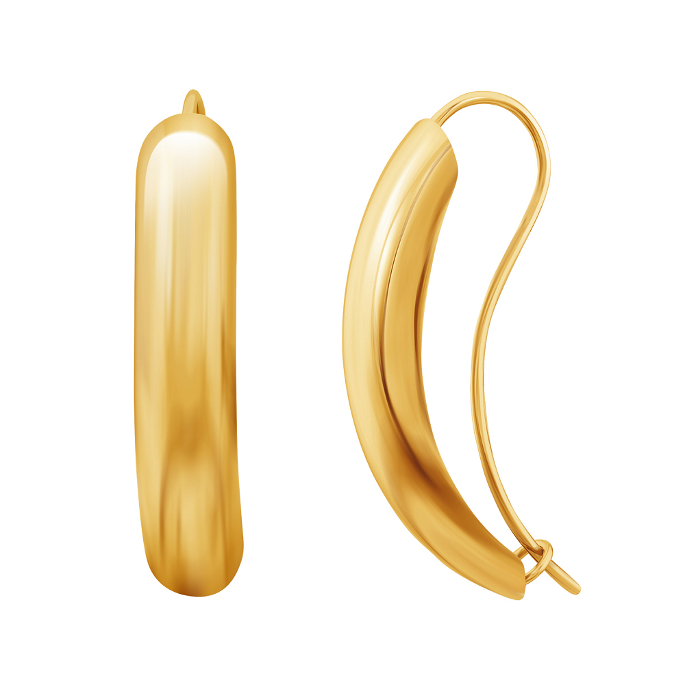 фото и цена Золотые серьги Бананы