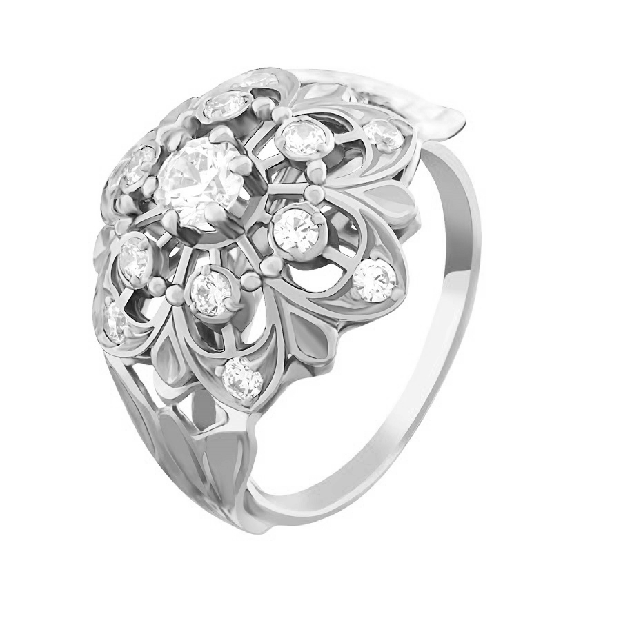 Фото Золотое кольцо с бриллиантами Царица, Золотое кольцо с бриллиантами Царица со вставками: Бриллиант: (Огранка - Круглая, 0,25ct, бесцветный, чистота - 3/5). , Бриллиант: (Огранка - Круглая, 0,255ct, бесцветный, чистота - 3/5). , Золотое кольцо с бриллиантами Царица со вставками: Бриллиант: (Огранка - Круглая, 0,05ct, бесцветный, чистота - 2, 57 грань(ей), размер камня - 1,25-1,30). , Бриллиант: (Огранка - Круглая, 0,13ct, бесцветный, чистота - 2, 57 грань(ей), размер камня - 1,76-1,80). , Бриллиант: (Огранка - Круглая, 0,23ct, бесцветный, чистота - 3, 57 грань(ей), размер камня - 3,98-4,0). 