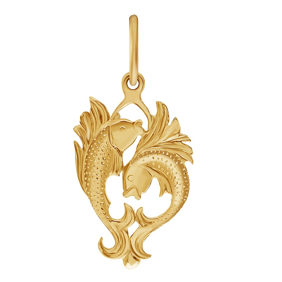 Фото Золотая подвеска Рыбы