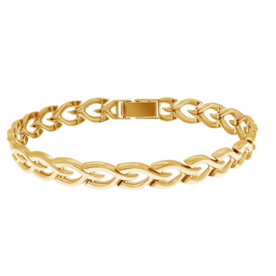 Без вставок фото Золотой браслет Лариса (малая)