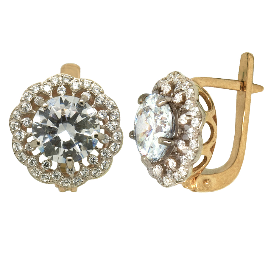 фото золотые серьги 585 пробы Золотые серьги Царевна