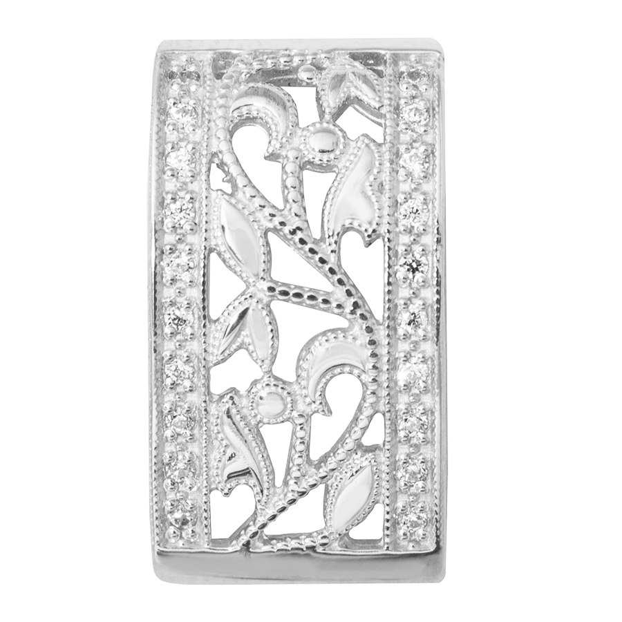 фото Серебряная подвеска Клара со вставками: Фианит: (бесцветный, чистота - 0).  Амурского ювелирного завода