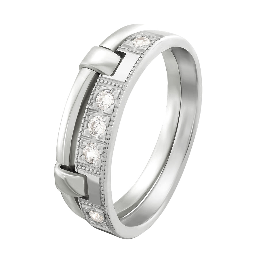 Фото Золотое кольцо с бриллиантами Спутник со вставками: Бриллиант: (Огранка - Круглая, 0,146ct, бесцветный, чистота - 3/5, 57 грань(ей), размер камня - 40-30). , Золотое кольцо с бриллиантами Спутник со вставками: Бриллиант: (Огранка - Круглая, 0,18ct, зелёный, чистота - 3, 57 грань(ей)). 