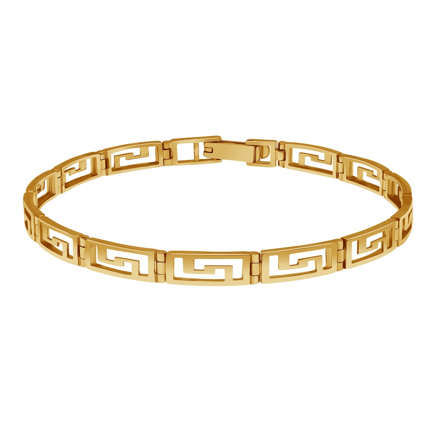 Без вставок фото Золотой браслет Греческий